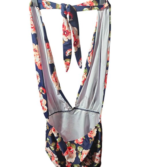 Coscoship Care for life Floral Print One-Piece Swimsuit With Open Back & Adjusta - Picture 13 of 16